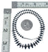 Hematite Genuine Sterling Silver Southwest Bead Necklace JX128473